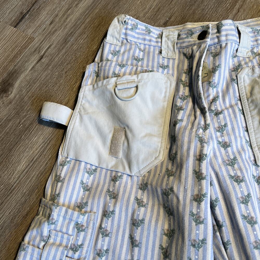 Garden Girl Pink Gardening Work Cargo Pants Rare! Knee Pads Tool Pockets 26” W - Picture 2 of 16